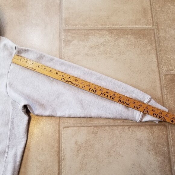 ✅Champion Original Reverse Weave Blank GREY Hoodie Sweatshirt Adult LARGE Y2K - Picture 8 of 12